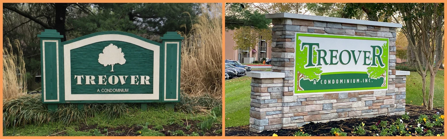 Before and After of a Monument Sign
